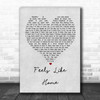 Chantal Kreviazuk Feels Like Home Grey Heart Song Lyric Music Wall Art Print