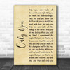 The Platters Only You (And You Alone) Rustic Script Song Lyric Wall Art Print