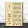 Lady Gaga Look What I Found Rustic Script Song Lyric Wall Art Print