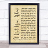 Incubus If Not Now, When Rustic Script Song Lyric Wall Art Print