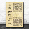 The Cinematic Orchestra To Build A Home Rustic Script Song Lyric Wall Art Print