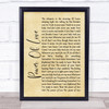 Jennifer Rush Power Of Love Rustic Script Song Lyric Wall Art Print