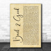 Matchbox 20 Back 2 Good Rustic Script Song Lyric Wall Art Print