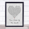 Culture Club Time (Clock Of The Heart) Grey Heart Song Lyric Music Wall Art Print