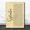 Earth, Wind And Fire September Rustic Script Song Lyric Wall Art Print