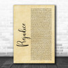 Tim Minchin Prejudice Rustic Script Song Lyric Wall Art Print