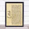 Howie Day Collide Rustic Script Song Lyric Wall Art Print