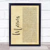 Justin Timberlake Mirrors Rustic Script Song Lyric Wall Art Print