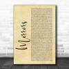 Justin Timberlake Mirrors Rustic Script Song Lyric Wall Art Print