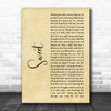 Cigarettes After Sex Sweet Rustic Script Song Lyric Wall Art Print