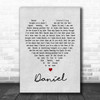 Daniel Elton John Grey Heart Song Lyric Music Wall Art Print