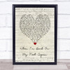 Michael Bolton When I'm Back On My Feet Again Script Heart Song Lyric Wall Art Print