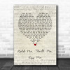 Gloria Estefan Hold Me, Thrill Me, Kiss Me Script Heart Song Lyric Wall Art Print