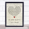 The Style Council A Solid Bond In Your Heart Script Heart Song Lyric Wall Art Print