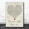 Lauryn Hill Bob Marley Turn Your Lights Down Low Script Heart Song Lyric Wall Art Print
