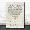 The Everly Brothers All I Have To Do Is Dream Script Heart Song Lyric Wall Art Print