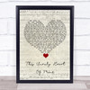 The Prom Musical This Unruly Heart Of Mine Script Heart Song Lyric Wall Art Print