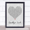 Dixie Chicks Goodbye Earl Grey Heart Song Lyric Music Wall Art Print