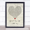 Eric Benet Spend My Life With You Script Heart Song Lyric Wall Art Print