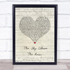 Marillion The Sky Above The Rain Script Heart Song Lyric Wall Art Print