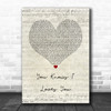 Goldie Lookin Chain You Knows I Loves You Script Heart Song Lyric Wall Art Print