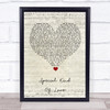 Dina Carroll Special Kind of Love Script Heart Song Lyric Wall Art Print