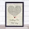 George Michael Waiting For That Day Script Heart Song Lyric Wall Art Print