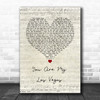 Red Wanting Blue You Are My Las Vegas Script Heart Song Lyric Wall Art Print