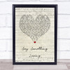 The xx Say Something Loving Script Heart Song Lyric Wall Art Print