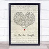 Phil Collins In The Air Tonight Script Heart Song Lyric Wall Art Print