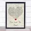 Vance Joy Fire And The Flood Script Heart Song Lyric Wall Art Print