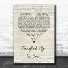 Aaron Lewis Tangled Up In You Script Heart Song Lyric Wall Art Print