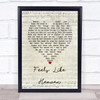 Fiction Factory Feels Like Heaven Script Heart Song Lyric Wall Art Print