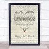 Ocean Colour Scene Foxy's Folk Faced Script Heart Song Lyric Wall Art Print