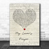 Otis Redding My Lover's Prayer Script Heart Song Lyric Wall Art Print