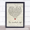 Sade The Sweetest Gift Script Heart Song Lyric Wall Art Print