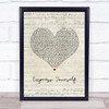 Madonna Express Yourself Script Heart Song Lyric Wall Art Print