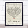 Scorpions Still Loving You Script Heart Song Lyric Wall Art Print