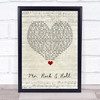 Amy Macdonald Mr. Rock & Roll Script Heart Song Lyric Wall Art Print