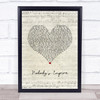 Belle & Sebastian Nobody's Empire Script Heart Song Lyric Wall Art Print