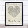 Lauv There's No Way Script Heart Song Lyric Wall Art Print