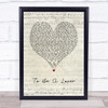 Billy Idol To Be A Lover Script Heart Song Lyric Wall Art Print