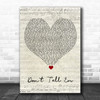 Jeremih Don't Tell Em Script Heart Song Lyric Wall Art Print