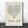 Muse Guiding Light Script Heart Song Lyric Wall Art Print