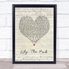 The Scaffold Lily The Pink Script Heart Song Lyric Wall Art Print