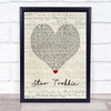 The Firm Star Trekkin Script Heart Song Lyric Wall Art Print