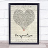 Bailey Bryan Perspective Script Heart Song Lyric Wall Art Print