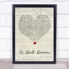 Keane A Bad Dream Script Heart Song Lyric Wall Art Print