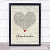 OMI Cheerleader Script Heart Song Lyric Wall Art Print