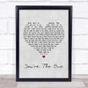 Greta Van Fleet You're The One Grey Heart Song Lyric Music Wall Art Print